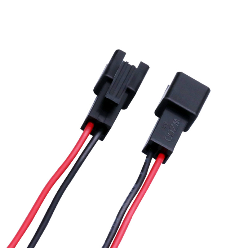 SM端子线 锂电池组红黑连接线 SM-2P母头SM-2.54mm端子线2pin